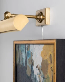 18" Cabinet Maker's Picture Light -Bloomingville Shop 18 CabinetMaker sPictureLightinHand RubbedBrass MLHT0036 BRS M D1