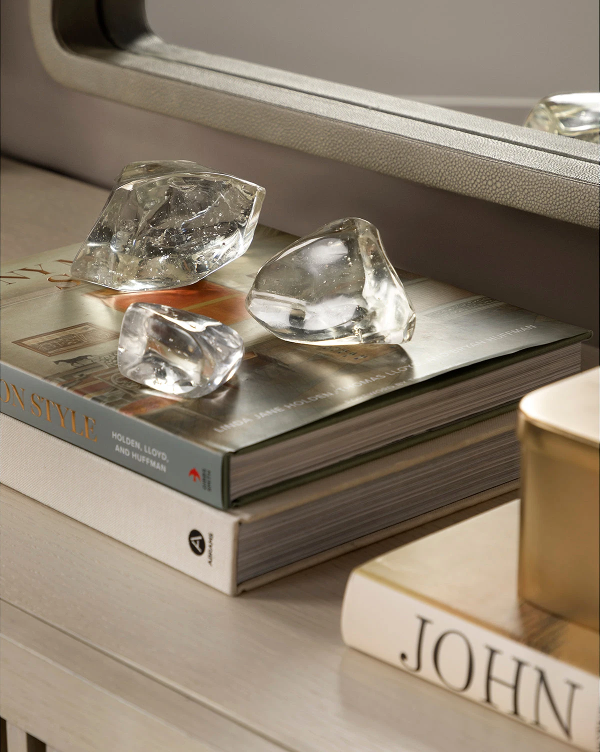 Glass Crystal Object (Set Of 3) 4 Glass Crystal Object (Set Of 3) - Image 2