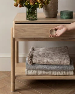 Ransley Caramel Throw -Bloomingville Shop 20230719 SS Furniture Baxter 024 T