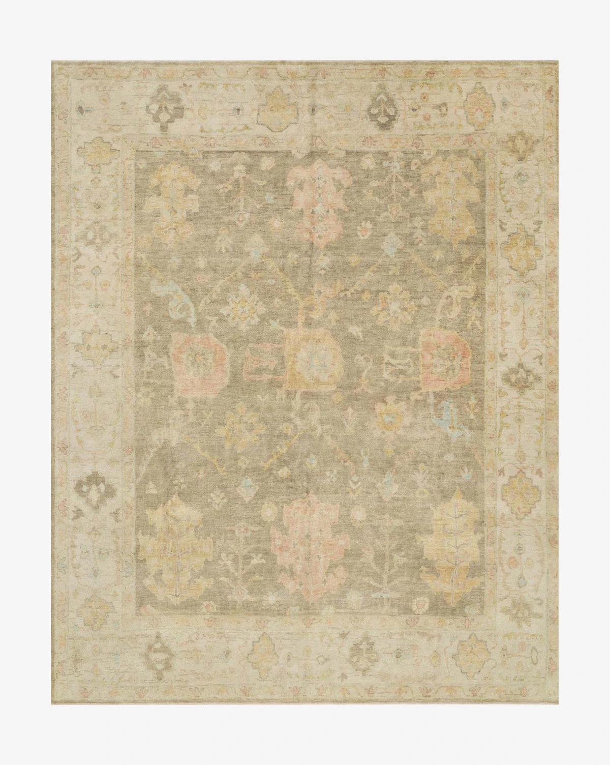 Clementina Moss Gray Hand-Knotted Wool Rug 3 Clementina Moss Gray Hand-Knotted Wool Rug