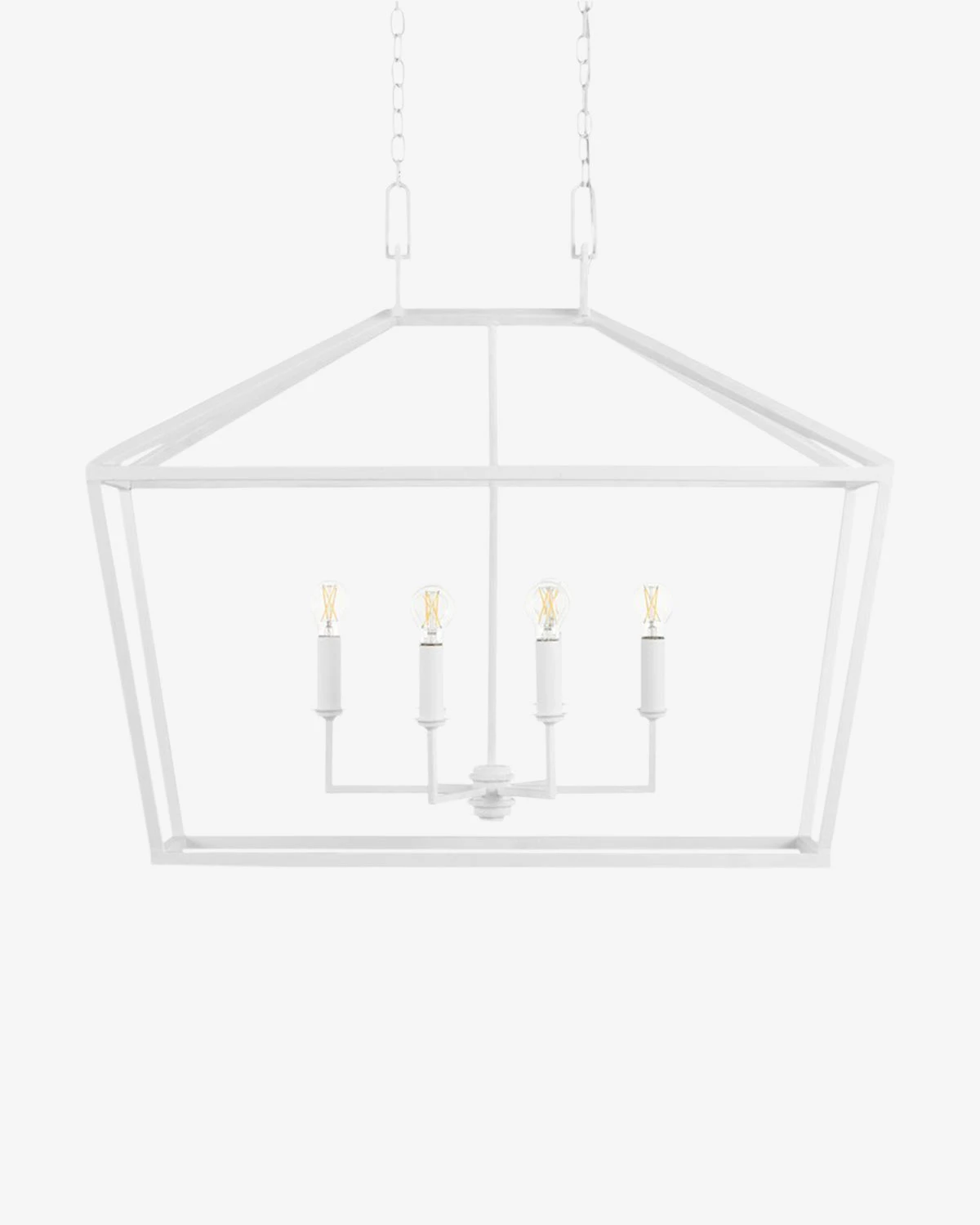 Denison White Rectangular Lantern 3 Denison White Rectangular Lantern