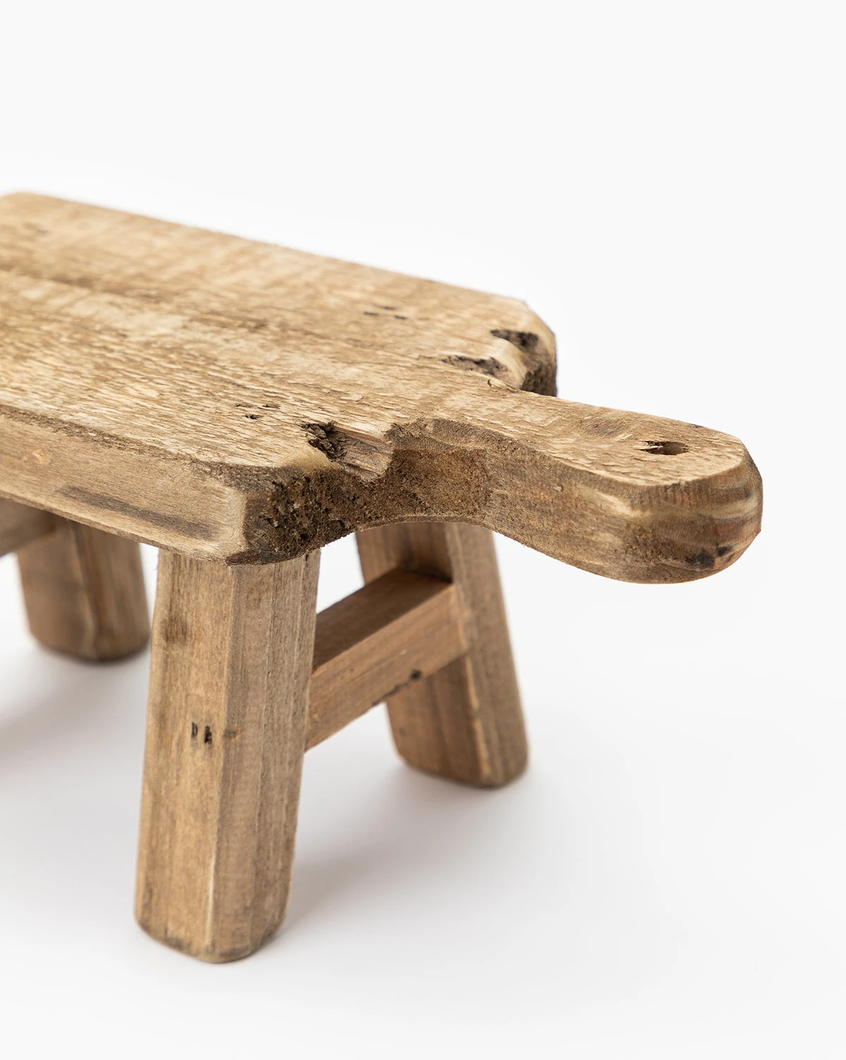 Distressed Wood Pedestal 7 Distressed Wood Pedestal - Image 5