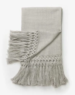 Fringed Alpaca Throw -Bloomingville Shop FringedAlpacaThrow MDCR1044 GRY 60x70 D1