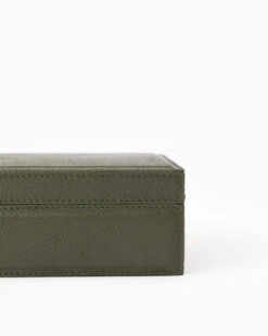 Green Leather Box -Bloomingville Shop GreenLeatherBox MDCR2515 GRN D2