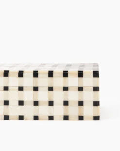 Grid Patterned Box 11 Grid Patterned Box -Bloomingville Shop GridPatternedBox MDCR1701 TAN OS D1