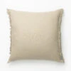 Hazelton Mushroom Fringed Pillow Cover 1 Hazelton Mushroom Fringed Pillow Cover -Bloomingville Shop HazeltonFringedPillowCover MPLW0909 MSH 24x24 MAIN