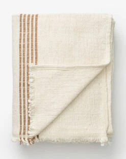 Helena Soft Fringe Camel & Cream Blanket -Bloomingville Shop HelenaSoftFringeCamel CreamBlanket MBED0136 CAM Q D1