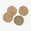 Joanie Woven Coasters (Set Of 4) 2 Joanie Woven Coasters (Set Of 4) -Bloomingville Shop JoanieWovenCoasters Setof4 MKTN1023 NAT S4 MAIN T