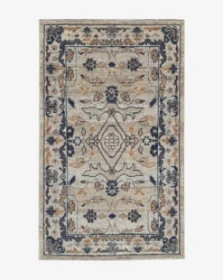 Kasuri Hand-Knotted Wool Rug -Bloomingville Shop KasuriRug MRUG0570 GRY 3x5 1
