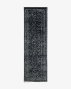 Kazan Hand-Knotted Wool Rug 19 Kazan Hand-Knotted Wool Rug -Bloomingville Shop MRUG0495 NVY 3x8 KazanHand KnottedRug