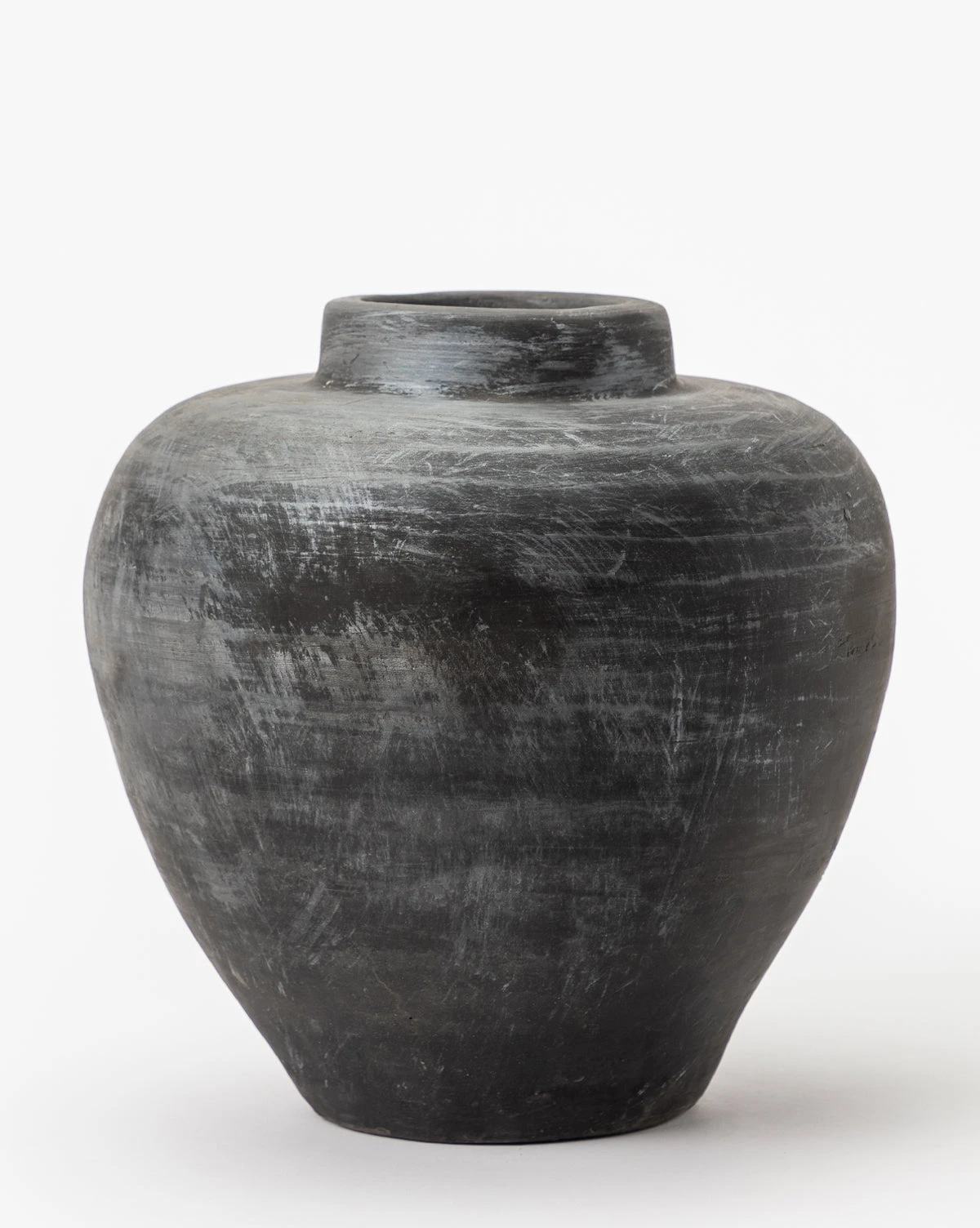 Matte Gray Tapered Jar 3 Matte Gray Tapered Jar