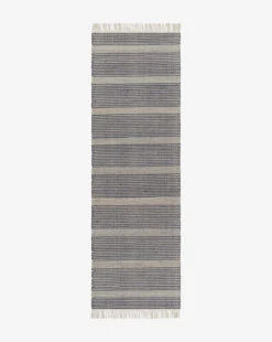 Mayon Navy Handwoven Rug -Bloomingville Shop MayonNavyHandwovenJuteRug MRUG0895 NVY 3x8 1