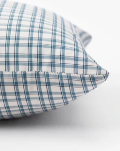 Messler Plaid Pillow Cover -Bloomingville Shop MesslerPlaidPillowCover MPLW1427 BLU 14x20 D1 T