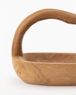 Organic Teak Wood Basket 11 Organic Teak Wood Basket -Bloomingville Shop OrganicTeakWoodBasket MDCR2602 NAT OS D2