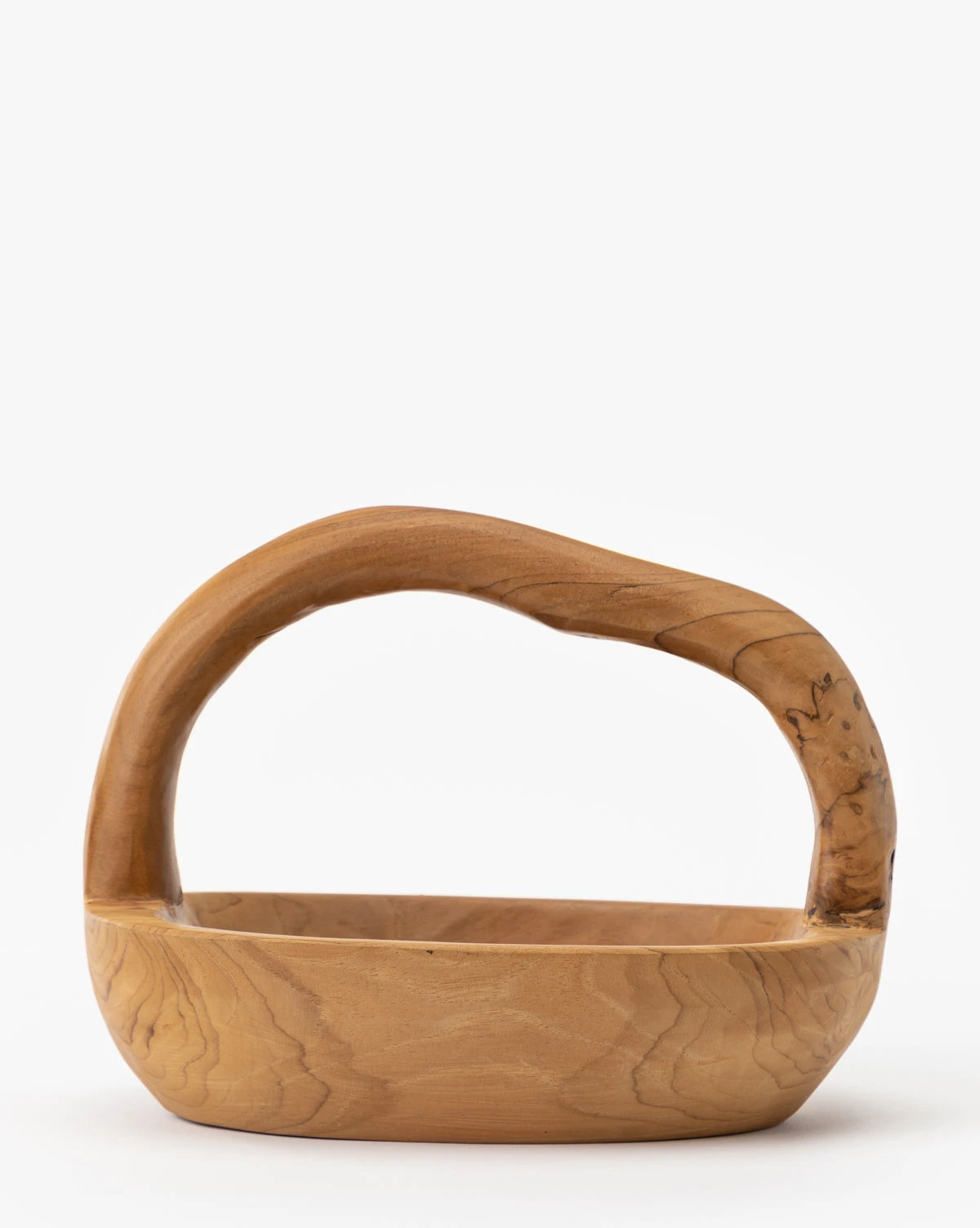 Organic Teak Wood Basket 3 Organic Teak Wood Basket