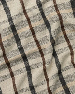 Bloomingville Plaid Tasseled Throw -Bloomingville Shop PlaidTasseledThrow MBED0168 NAT OS D2