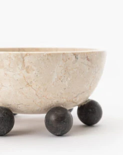 Noir Posie Marble Bowl 11 Noir Posie Marble Bowl -Bloomingville Shop PosieMarbleBowl MDCR2679 NAT OS D1