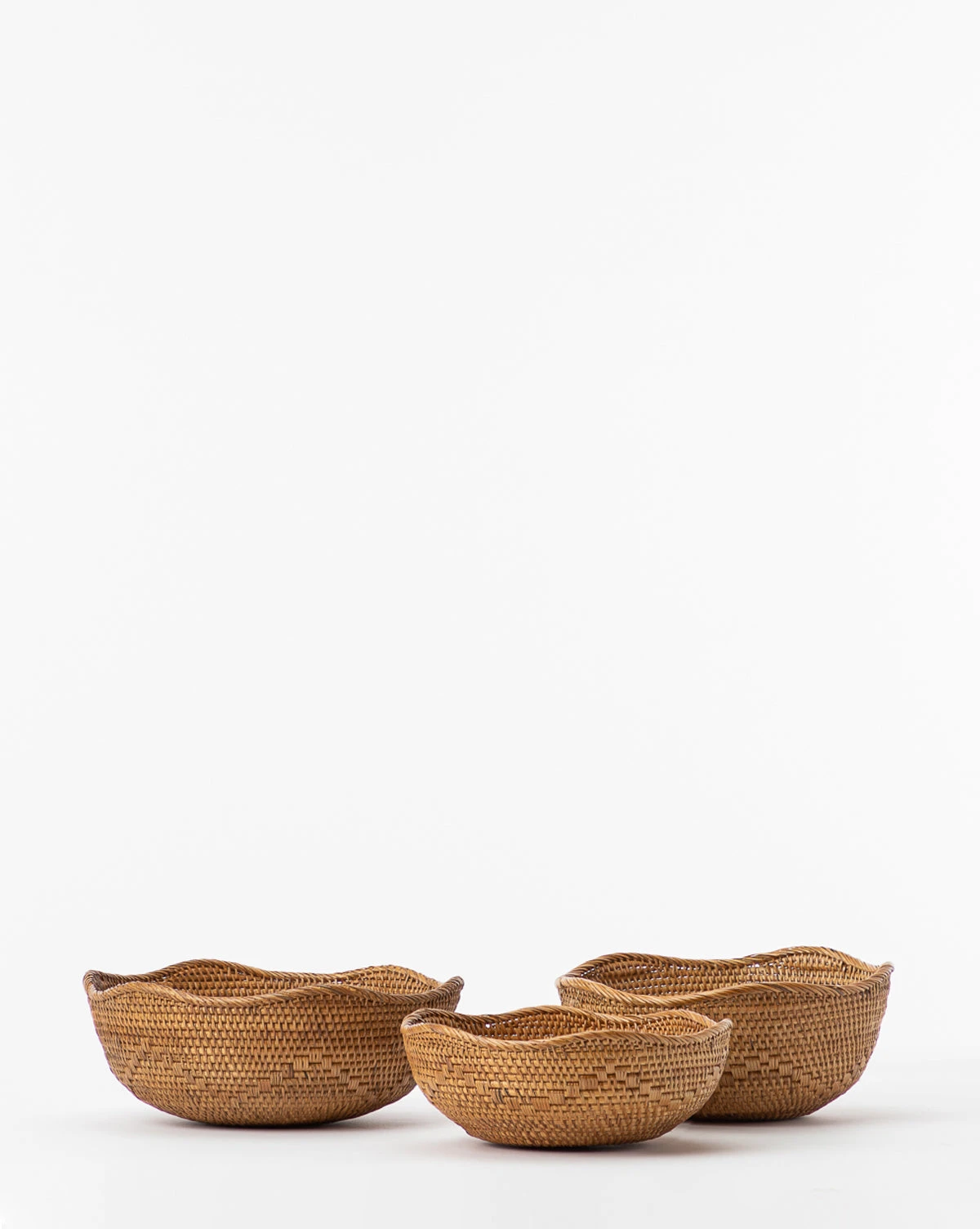 Bloomingville Rattan Bowls (Set Of 3) 3 Bloomingville Rattan Bowls (Set Of 3)