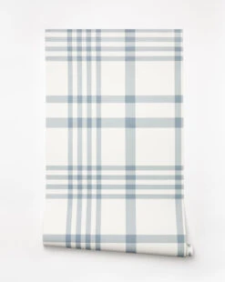 Rigby Plaid Print Wallpaper 15 Rigby Plaid Print Wallpaper -Bloomingville Shop RigbyPlaidBLU