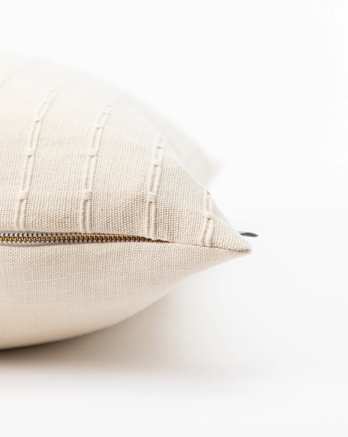 Vintage Embroidered Stripe Pillow Cover No. 5 4 Vintage Embroidered Stripe Pillow Cover No. 5 - Image 2