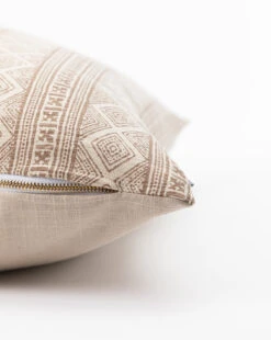 Vintage Tribal Patterned Pillow Cover No. 3 -Bloomingville Shop VintageTribalPatternedPillowNo.3 MPLW1221 TAN 24x24 D1