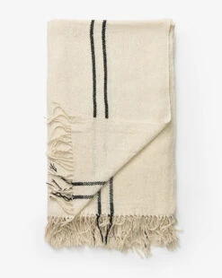 Winston Silk Stripe Throw -Bloomingville Shop WinstonSilkStripeThrow MBED0129 BLU OS D1