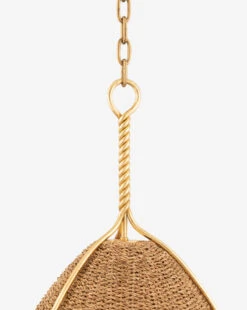 Woodlawn Pendant -Bloomingville Shop WoodlawnPendant MLHT1422 GLD S D1