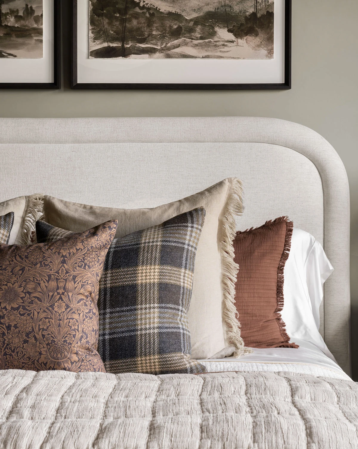 Hazelton Mushroom Fringed Pillow Cover 4 Hazelton Mushroom Fringed Pillow Cover - Image 2