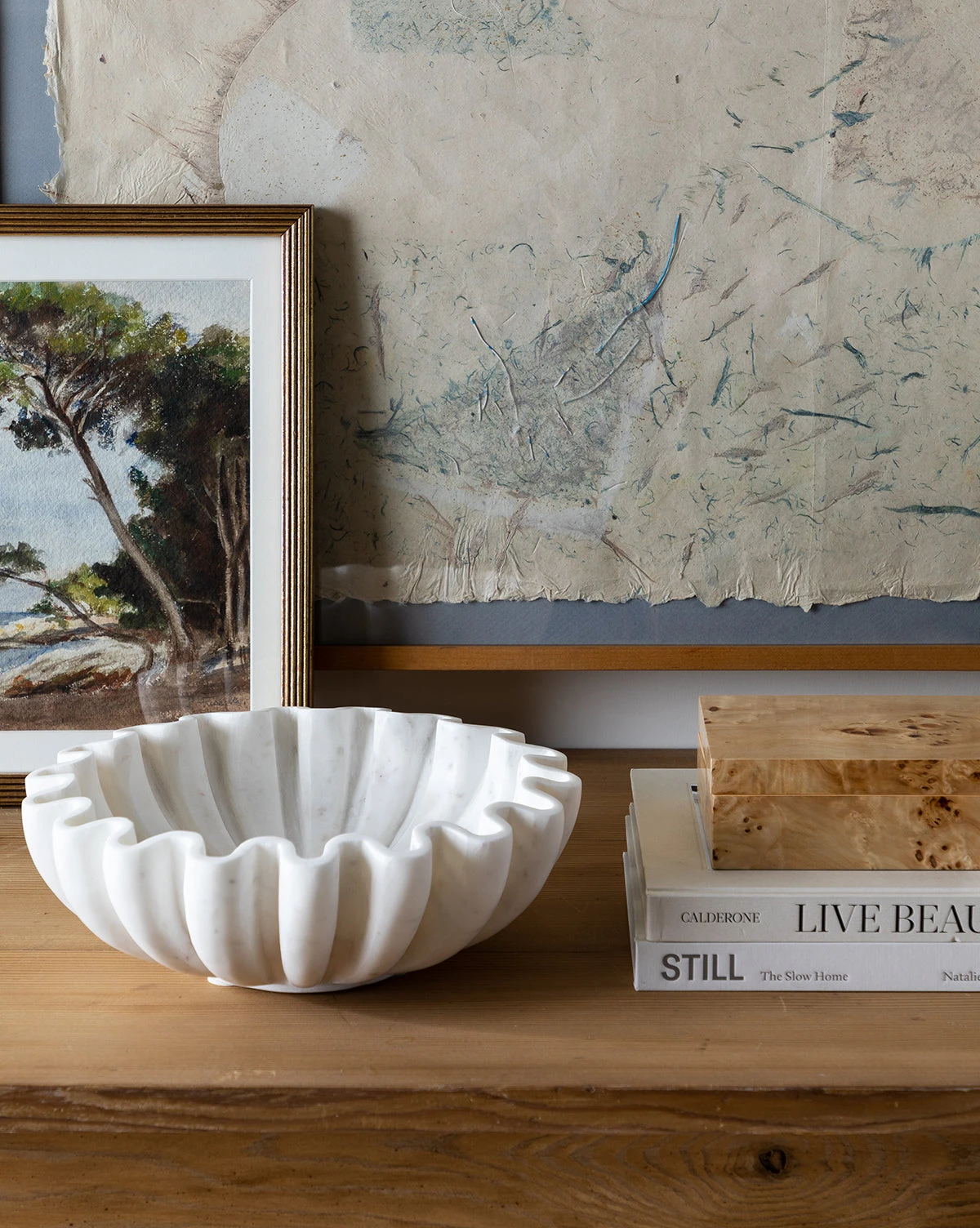 Fluted Marble Bowl 4 Fluted Marble Bowl - Image 2