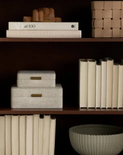 Natural Fabric Boxes 14 Natural Fabric Boxes -Bloomingville Shop stylish storage templated 3